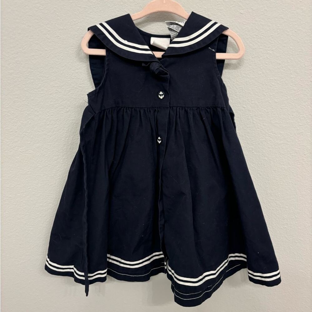 Vintage Sea Sailor Dress Girls Baby 24M